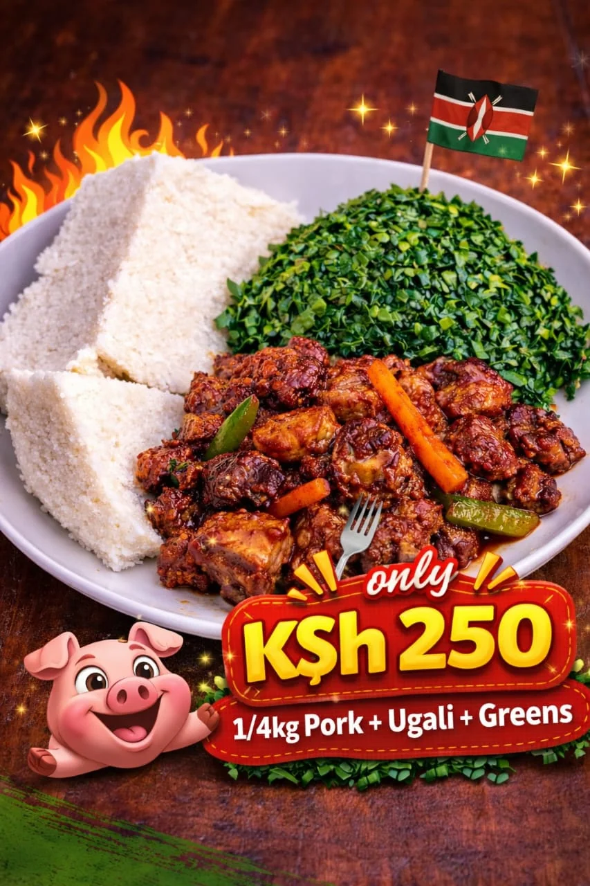 Best Pork and Ugali in Ruaka - KSh 250 Promo